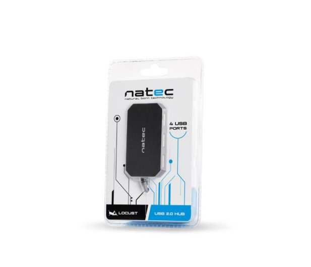 NATEC Czytnik USB 2.0 NATEC LOCUST 4-PORTY Czarny - 1450742 - zdjęcie 2